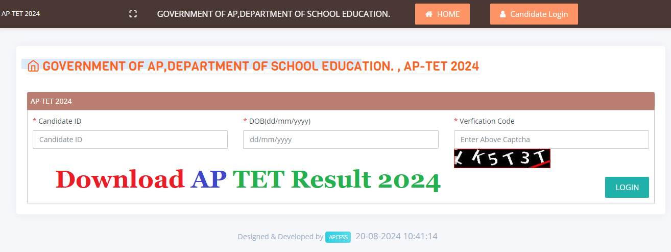 Download AP TET Result 2024