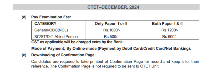 Ctet Dec 2024 Notification